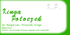 kinga poloczek business card